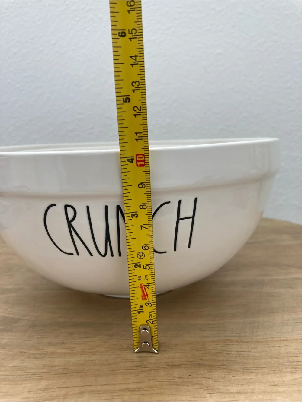 SALE! 50% Off NWOT RAR DUNN White Ceramic Bowls CRUNCH BAKE ENJOY set of 3